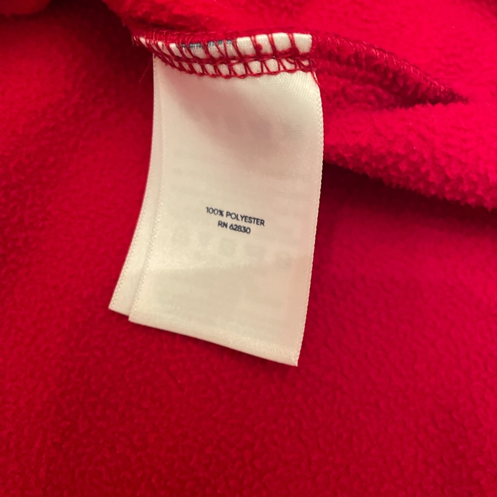 Lands End Men's Red Half-Zip Sweater - Picture 3 of 5